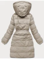 Béžová péřová dámská zimní bunda (CAN-865)