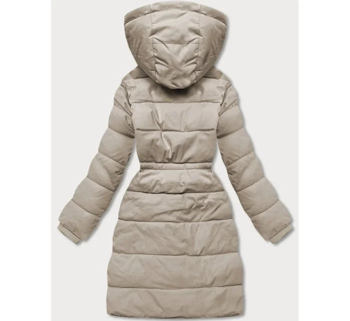 Béžová péřová dámská zimní bunda (CAN-865)
