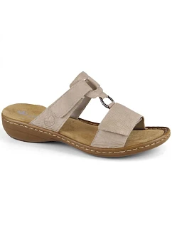 Pohodlné žabky Rieker W RKR681 beige