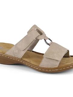Pohodlné žabky W model 22050680 beige - Rieker