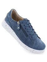 Dámská kožená prolamovaná obuv na platformě modrá M.Daszynski model 22068751 - M. Daszyński Dámská kožená prolamovaná obuv na platformě modrá M.Daszynski model 22068751 - M. Daszyński