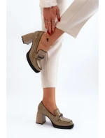 Lodičky na masivních podpatcích, zelené Terimene Lodičky na masivních podpatcích, zelené Terimene