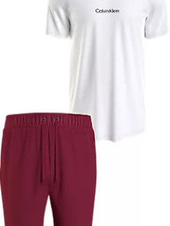 Spodní prádlo Pánské pyžamo S/S SHORT SET 000NM2177EO2C - Calvin Klein