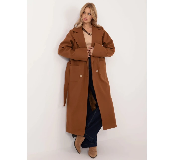 Dámský kabát LK CZ 509786.99 Světle hnědý - LAKERTA