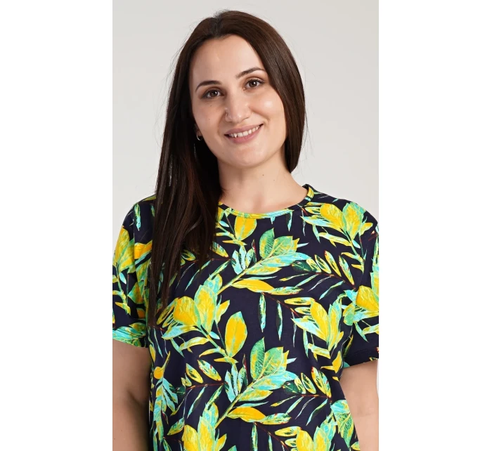 Dámská noční košile s krátkým rukávem model 19778257 - Vienetta Dámská noční košile s krátkým rukávem model 19778257 - Vienetta