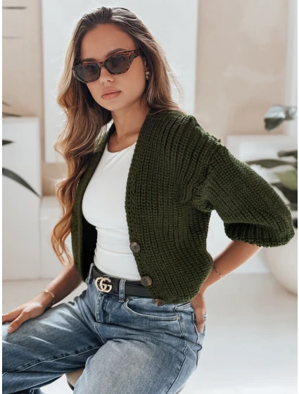 Dámský svetr NUTI zelený FashionStreet MY1672 Dámský svetr NUTI zelený FashionStreet MY1672