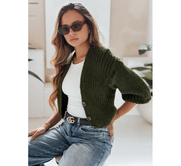 Dámský svetr NUTI zelený FashionStreet MY1672 Dámský svetr NUTI zelený FashionStreet MY1672