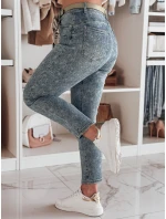 Dámské džínové kalhoty slim fit s páskem FLORAJIN blue FashionStreet UY2463 Dámské džínové kalhoty slim fit s páskem FLORAJIN blue FashionStreet UY2463