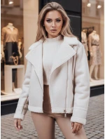 Dámská semišová bunda SOFTSTILL s ovčí kůží bílá FashionStreet TY4748z