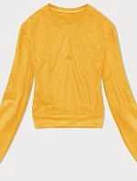 Dámská tenká krátká mikina žlutá (8B938-117)