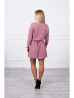 Šaty s flitrovou kapsou tmavě růžové Šaty s flitrovou kapsou tmavě růžové