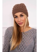 Fleecová čepice Roma model 18750239 mocca - K-Fashion Fleecová čepice Roma model 18750239 mocca - K-Fashion