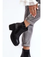 Dámské Zip Boty Černé Romella