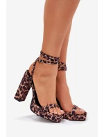 Dámské sandály na podpatku s páskem model 21696044 - Boto