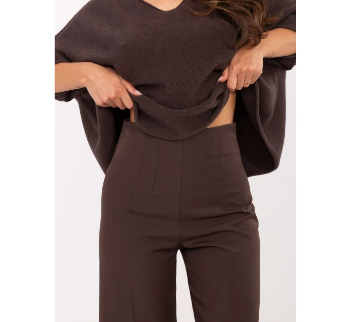 Spodnie IT SP model 21302408 ciemny brązowy - FPrice Spodnie IT SP model 21302408 ciemny brązowy - FPrice