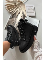 Kožené dámské boty Artiker – černé, zateplené, na platformě Kožené dámské boty Artiker – černé, zateplené, na platformě