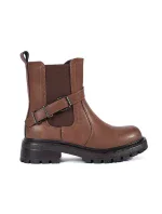 Komfortní hnědé kotníčkové boty dámské platforma Komfortní hnědé kotníčkové boty dámské platforma