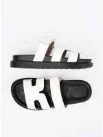 Módní nazouváky bílé dámské platforma Módní nazouváky bílé dámské platforma