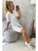 Bílý set top+legíny Bílý set top+legíny