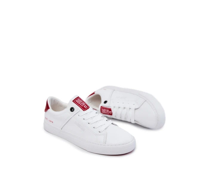 Kožené pánské tenisky Big Star JJ174106 Bílo-červená Kožené pánské tenisky Big Star JJ174106 Bílo-červená