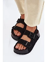 Semišové sandály na platformě Big Star TT274237 Černé Semišové sandály na platformě Big Star TT274237 Černé