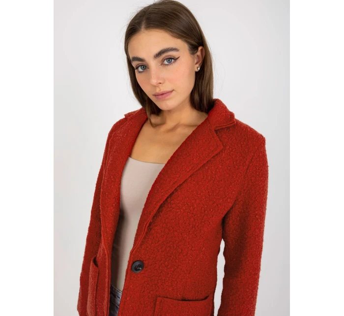 Dámský kabát TW EN BI 7372.18 tmavě oranžový