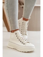 Dámské Tenisky Na Platformě Eko Kůže Big Star Bílé Dámské Tenisky Na Platformě Eko Kůže Big Star Bílé