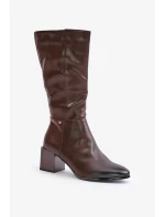 Kozačky na podpatku model 202037 Step in style Kozačky na podpatku model 202037 Step in style