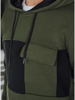 Pánská khaki mikina s kapucí Dstreet model 21986066 - FashionStreet