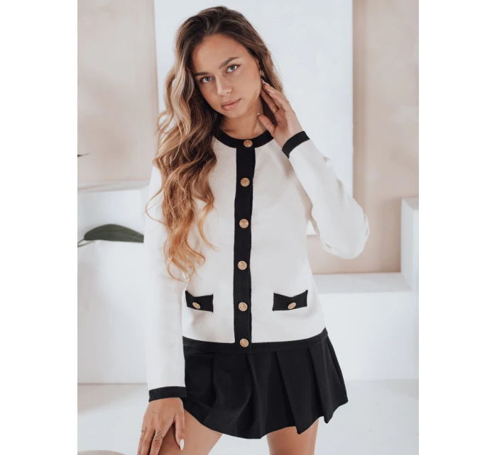 Dámský svetr CHICLINE ecru FashionStreet MY2557