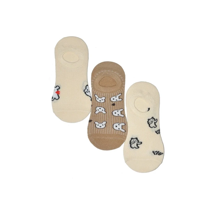Dámské ponožky baleríny WiK Motýl wz.029 Medvídci, Mix A'3 Dámské ponožky baleríny WiK Motýl wz.029 Medvídci, Mix A'3