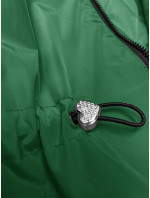 Zelená dámská bunda s kapucí Miss TiTi (2832)