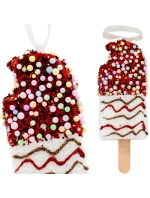 ZMRZLINOVÁ DEKORACE ZÁVĚSNÁ CETKA 3KS BÍLÁ