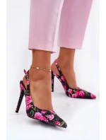 Ozdobené Sandály Na Podpatku S Růžemi Černé Vevessa Ozdobené Sandály Na Podpatku S Růžemi Černé Vevessa