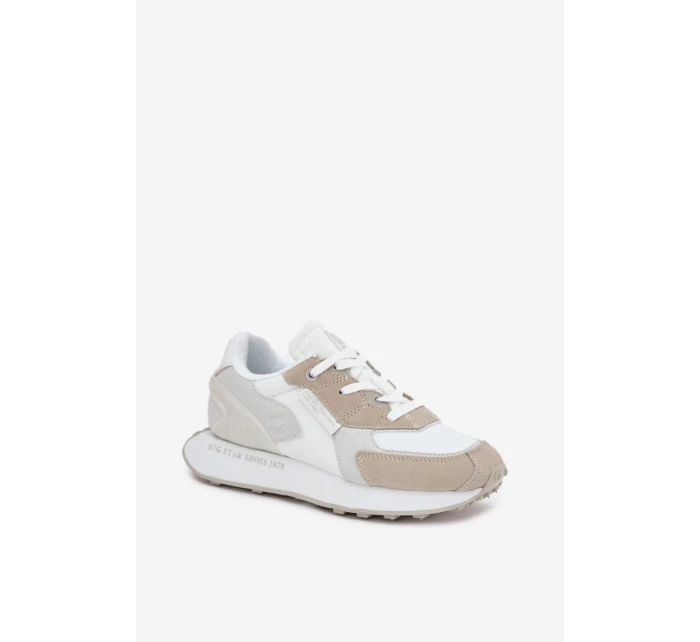 Dámské Kožené Sneakersy Big Star model 21705953 HiPoly System Bílé - Big Star Shoes Dámské Kožené Sneakersy Big Star model 21705953 HiPoly System Bílé - Big Star Shoes