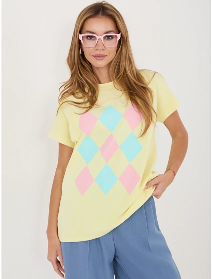 Bluzka RV BZ model 22102602 jasny żółty - FPrice Bluzka RV BZ model 22102602 jasny żółty - FPrice