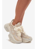 Dámské kožené tenisky GOE – zlaté Dámské kožené tenisky GOE – zlaté