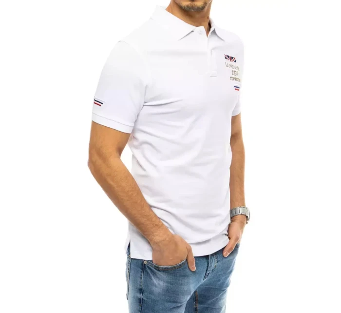 FashionStreet bílá vyšívaná polokošile PX0436 FashionStreet bílá vyšívaná polokošile PX0436