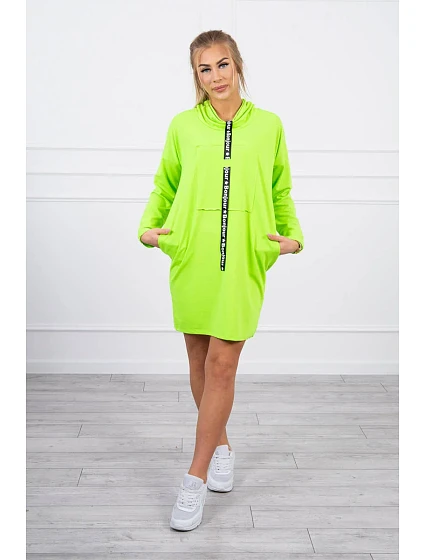 Zelené neonové šaty v barvě model 18746120 - K-Fashion