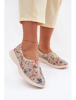 Semišové perforované dámské polobotky Multikolor model 22094959 - EVENTO