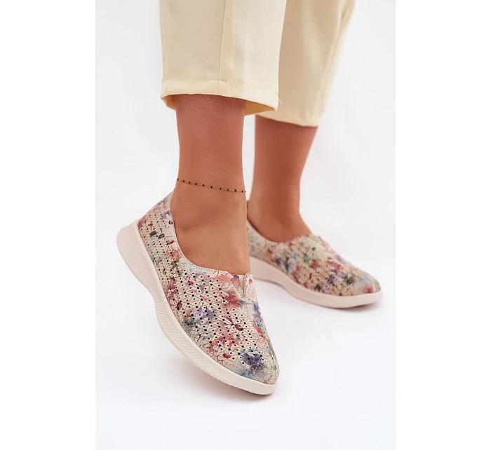 Semišové perforované dámské polobotky Multikolor model 22094959 - EVENTO Semišové perforované dámské polobotky Multikolor model 22094959 - EVENTO