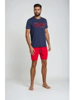 Pyžamo Oxford model 17584645 tmavě modrá a červená - Henderson