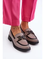 Elegantní dámské kožené mokasíny, tmavě béžová Triana Elegantní dámské kožené mokasíny, tmavě béžová Triana