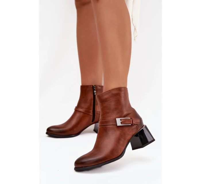 Boty na podpatku  model 217800 Step in style