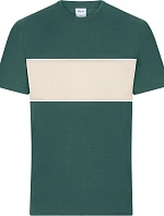 Daiber 8049 Tričko z bio bavlny "Colour-Block" 02.8049 smoky green/sandstone