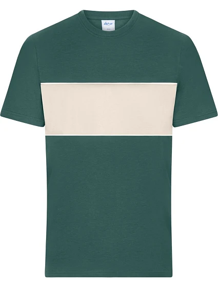 Daiber 8049 Tričko z bio bavlny "Colour-Block" 02.8049 smoky green/sandstone Daiber 8049 Tričko z bio bavlny "Colour-Block" 02.8049 smoky green/sandstone