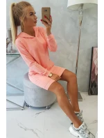 Meruňkové šaty s kapucí Meruňkové šaty s kapucí