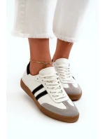 Zazoo N1068 Kožené Nízké Dámské Tenisky Bílé