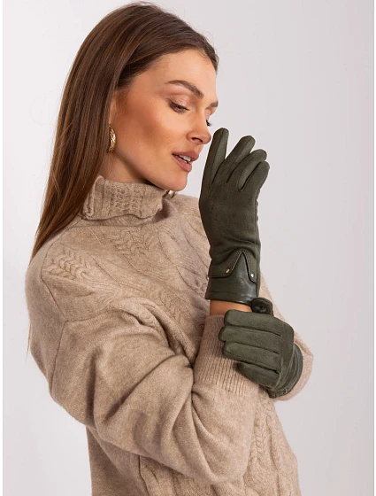 Rękawiczki AT RK model 19161938 khaki - FPrice Rękawiczki AT RK model 19161938 khaki - FPrice