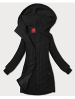 Černá dlouhá dámská mikina s kapucí LHD (AMG-178) - Goodlooking